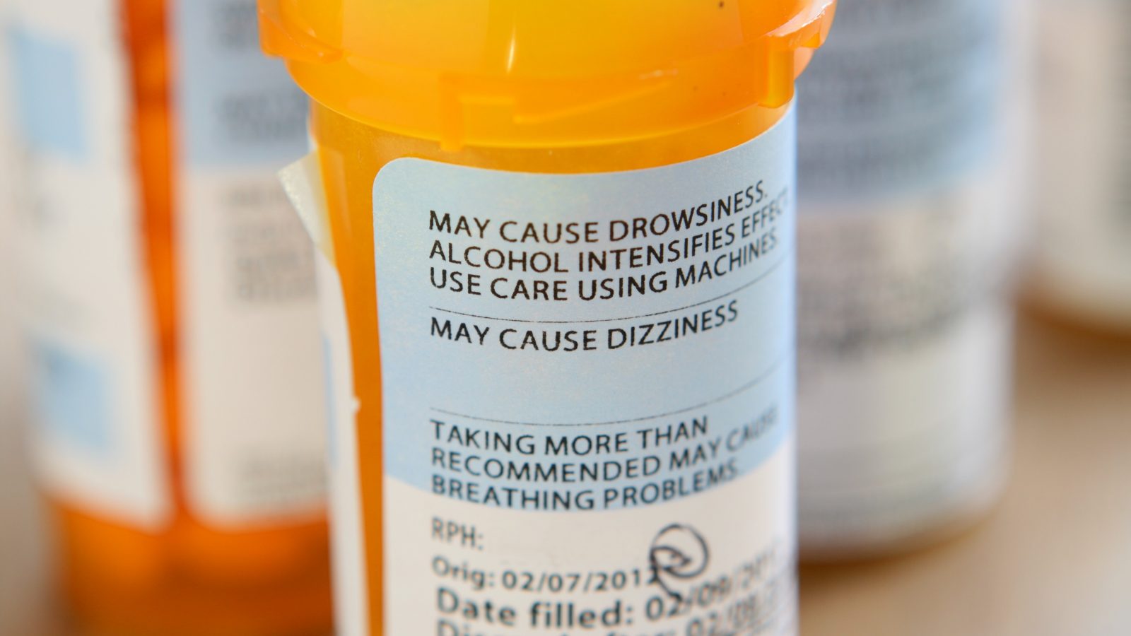 Warning Label on Prescription Bottle