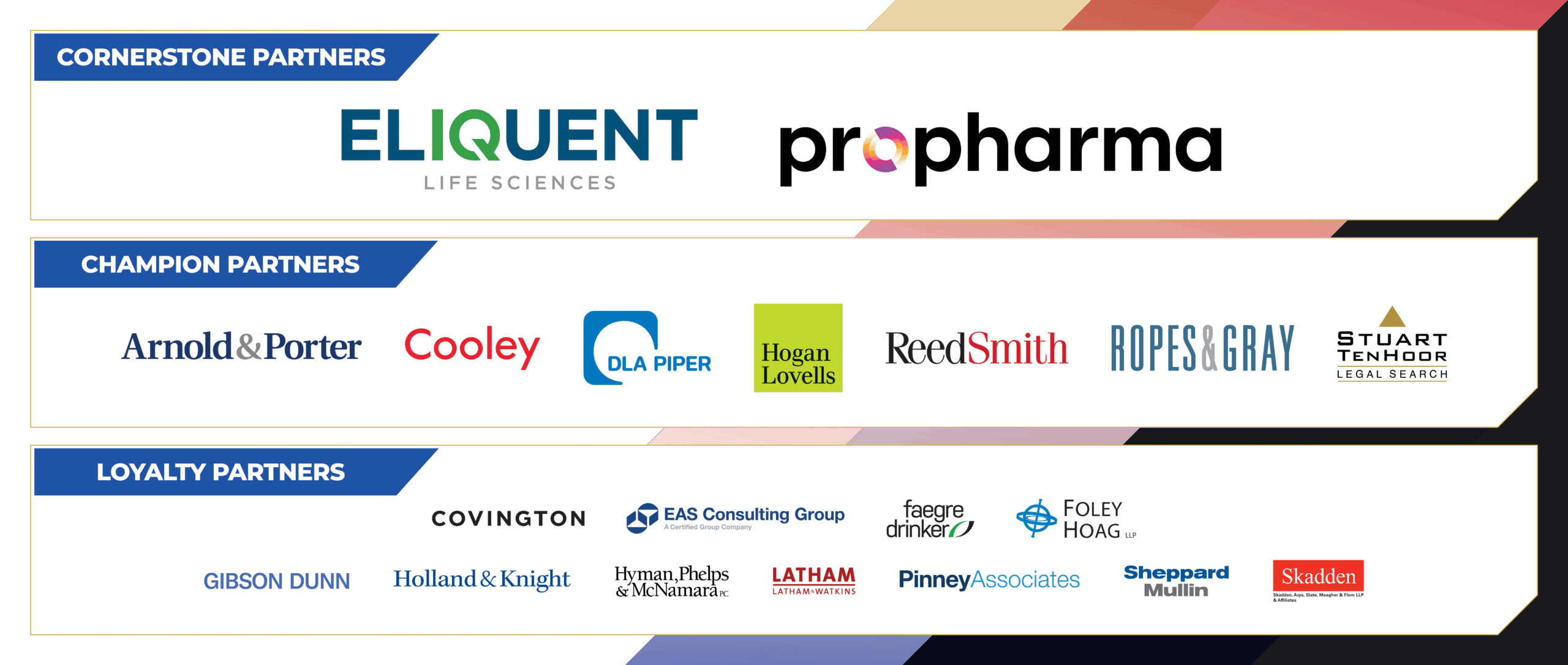 Image containing different sponsors that contribute to FDLI