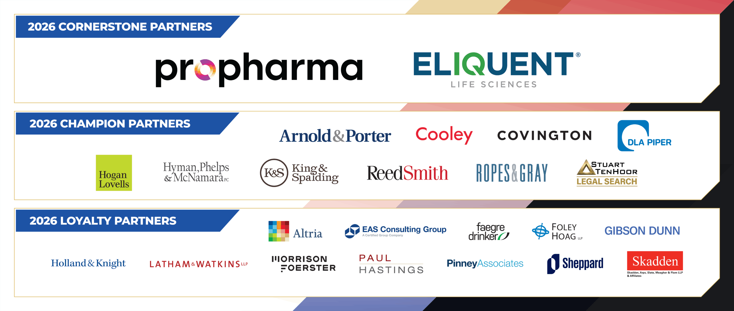 Image containing different sponsors that contribute to FDLI