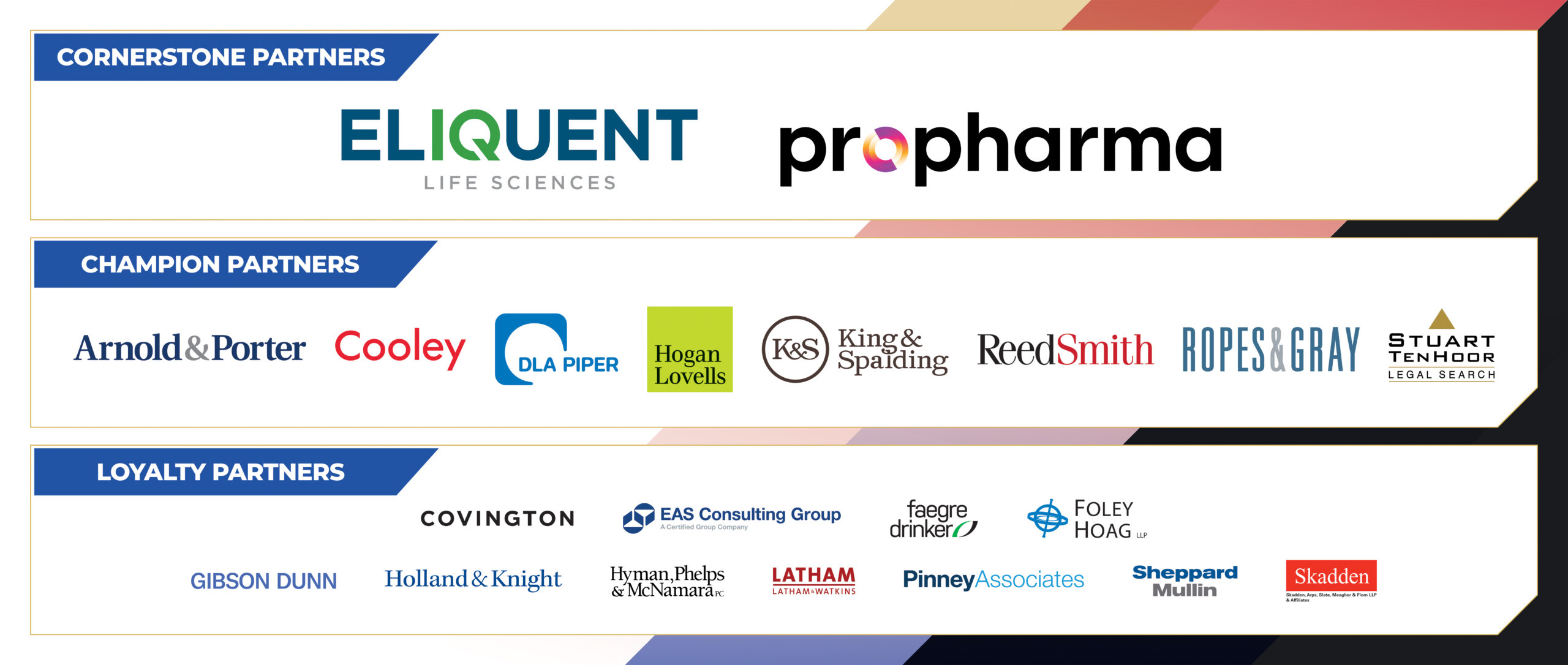 Image containing different sponsors that contribute to FDLI