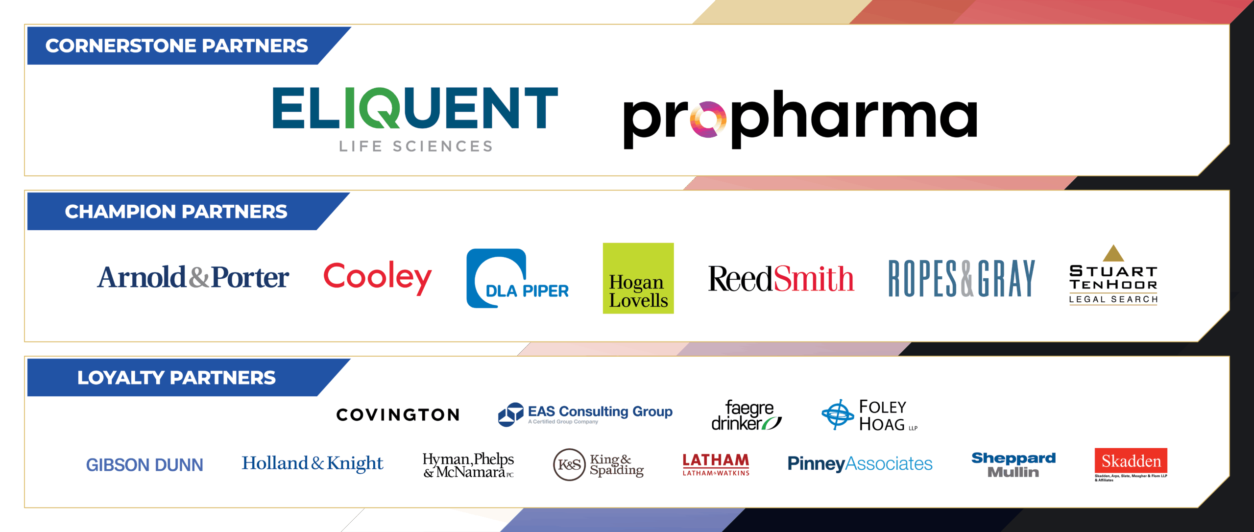 Image containing different sponsors that contribute to FDLI