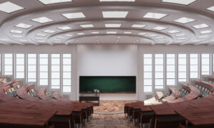 Inside an Auditorium 3d rendering